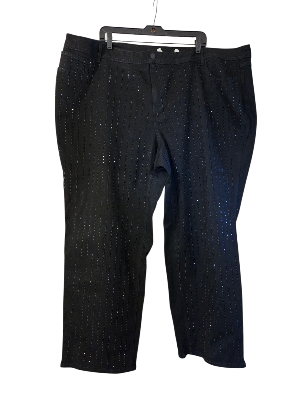 C Est 1946 Black Embellished Denim Jeans Party Festival Plus Size 28W